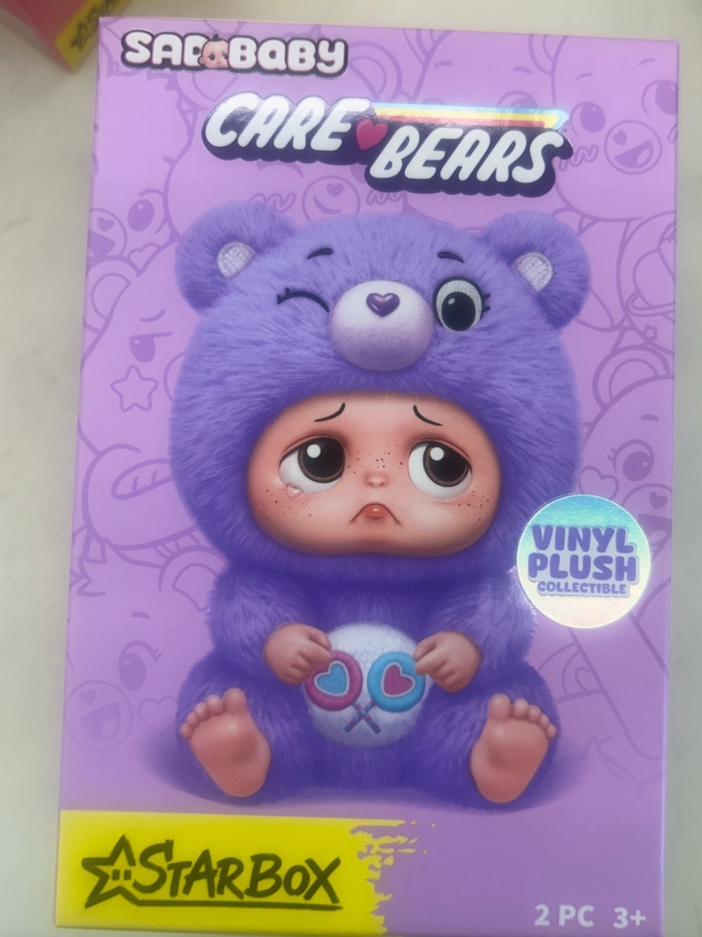 Care Bears Purple Vinyl Plush Baby Bear Collectible
